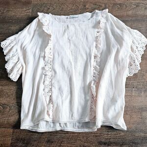 All Saints light pink top blouse XS Victorian cottagecore romantic